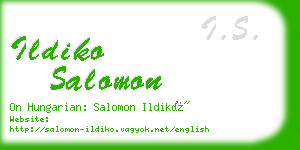 ildiko salomon business card